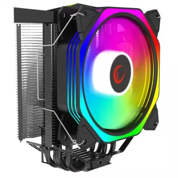 Rampage Octagon C50 Dissipatore CPU ad aria, ventola PWM 120mm, 1800 RPM, ARGB, Intel LGA 1700/1200/115X, AMD AM5/AM4/AM3+, 4 heat pipe, fino a 180W TDP