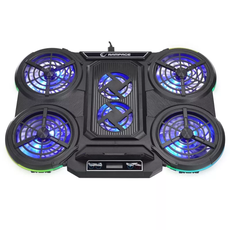 Rampage PROTE R6 Supporto di raffreddamento per laptop, 10-17 pollici, RGB