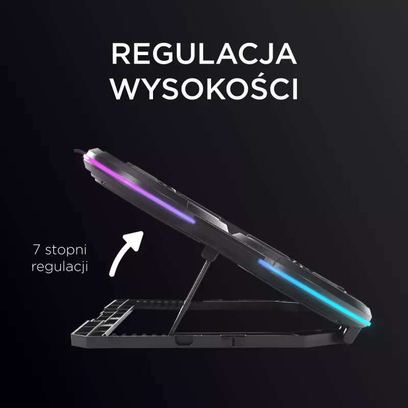 Rampage PROTE R6 Supporto di raffreddamento per laptop, 10-17 pollici, RGB