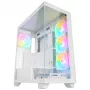 Rampage Hydra V1 Case PC mid tower, bianco, 4 ventole ARGB 120mm, USB-C/USB-A, hub ARGB, vetro temperato