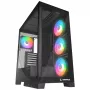 Rampage Hydra V2 Case PC mid tower con 4 ventole ARGB 120mm, vetro temperato, nero