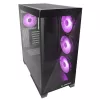 Rampage Hydra V2 Case PC mid tower con 4 ventole ARGB 120mm, vetro temperato, nero