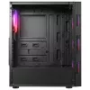Rampage PLAID V1 Case PC mid tower con finestra in vetro temperato, 4 ventole RGB 120mm, nero