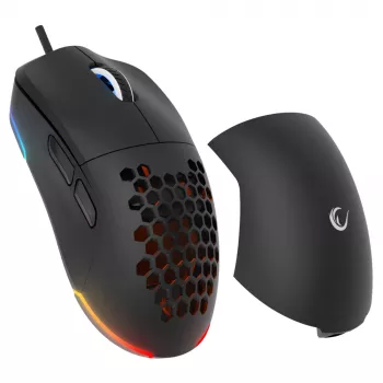 Rampage BLINK Mouse gaming USB con filo, 12800 DPI, RGB, sensore ottico, nero
