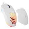 Rampage BLINK Mouse da gaming con filo, 12800 DPI, RGB, sensore ottico, bianco