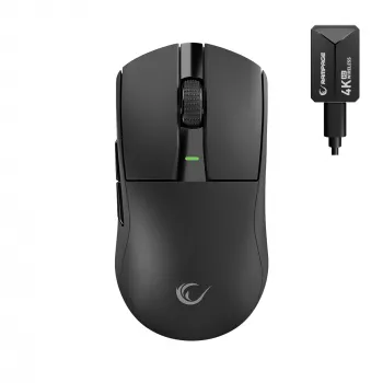 Rampage Zenith Pro Black Wireless Gaming Mouse 26000 DPI PAW3395 4KHz Tri-Mode nero