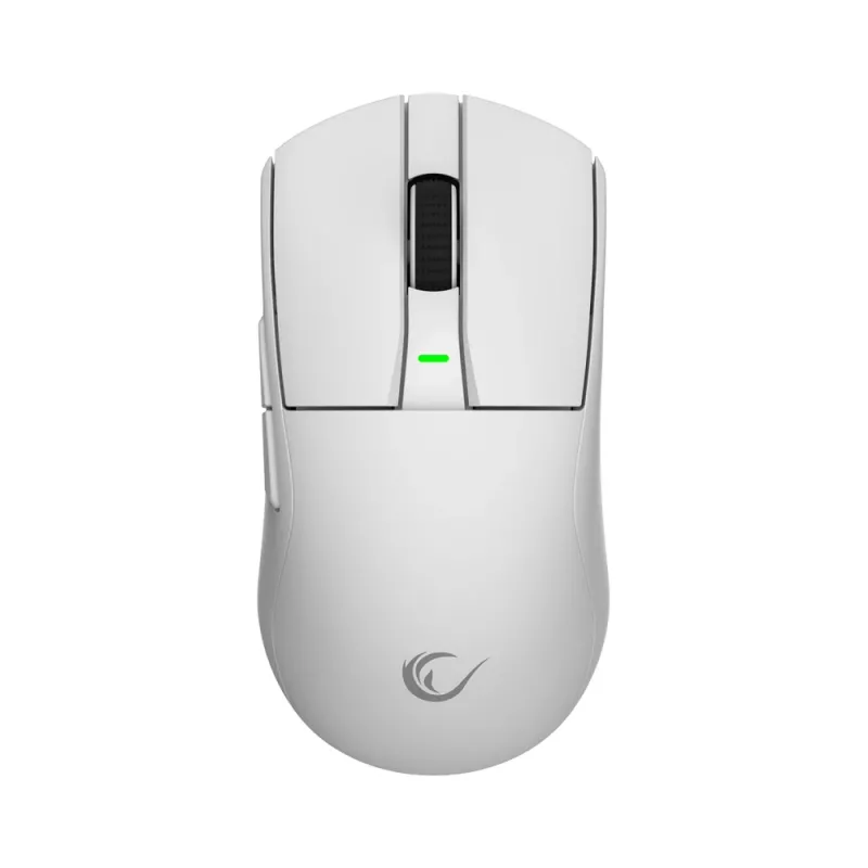 Rampage Zenith Pro Mouse da gaming wireless 26000 DPI bianco + ricevitore 4KHz PAW3395 BT 5.2