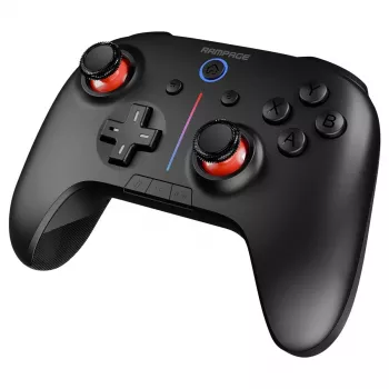 Rampage Hydra Pro Pad Controller wireless RGB 2.4G Hall Effect con trigger magnetici, nero