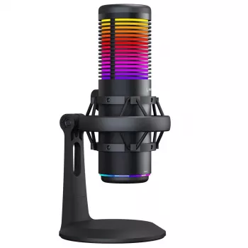 Rampage Bemol Microfono da gaming RGB USB-C, nero