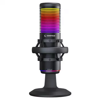 Rampage Bemol Microfono da gaming RGB USB-C, nero