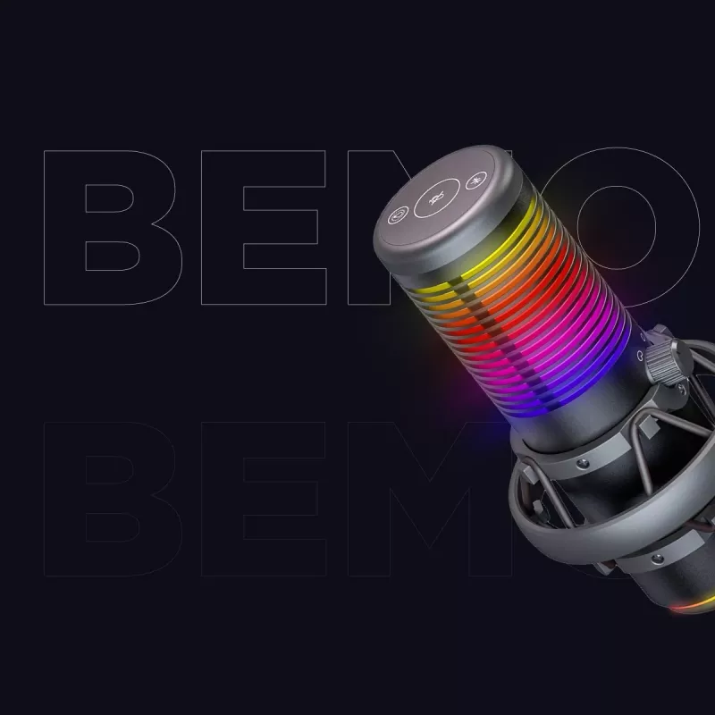 Rampage Bemol Microfono gaming USB-C RGB, nero