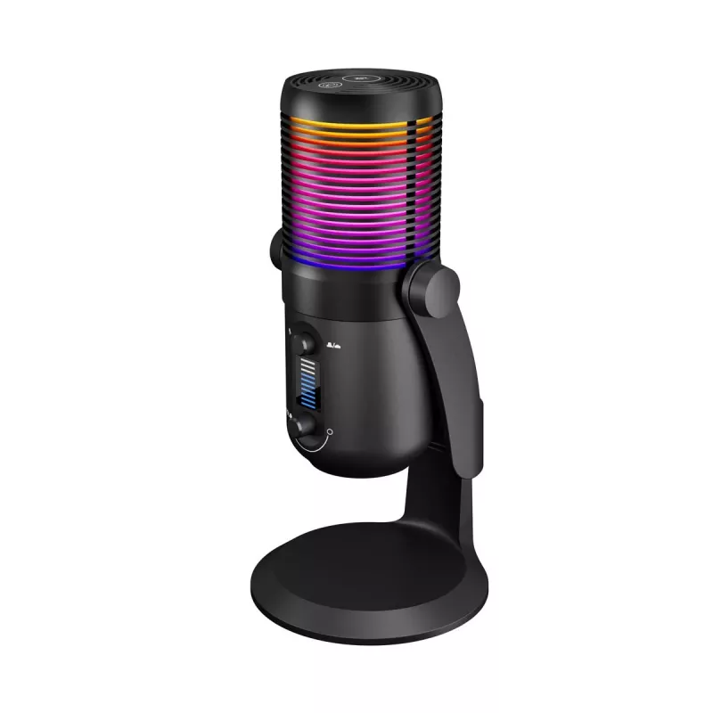 Rampage Diyez Microfono gaming USB-C RGB, nero