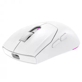 Rampage Prote M5 Pro Mouse da gaming 26000 DPI RGB LED 1kHz bianco