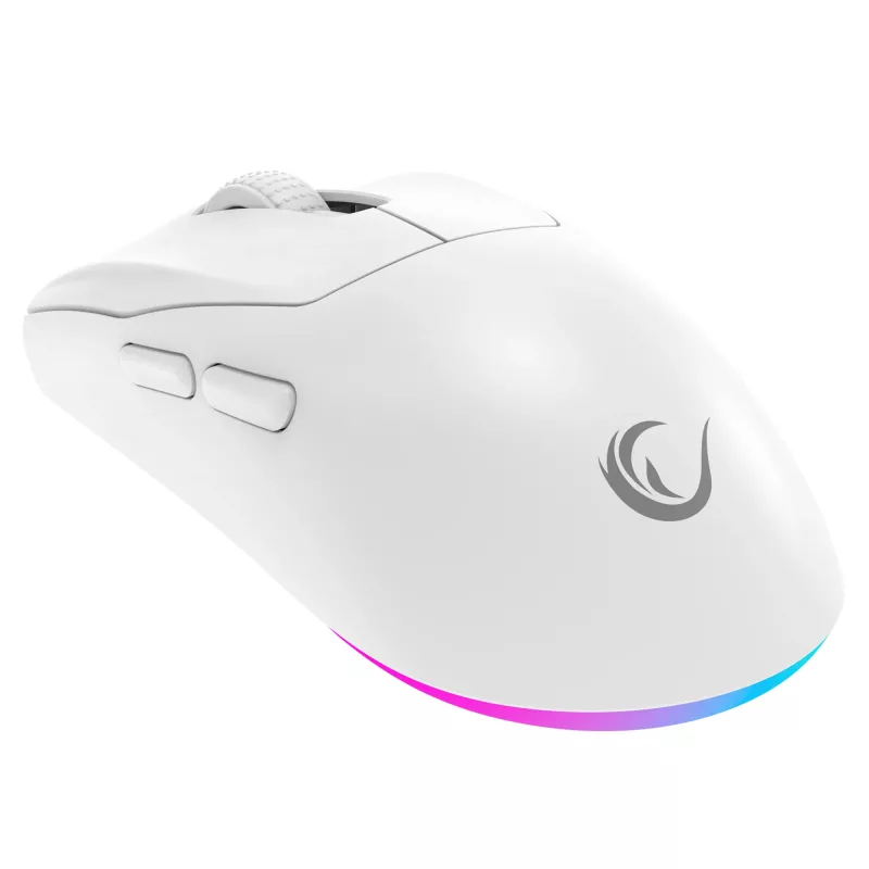 Rampage Prote M5 Pro Mouse da gaming 26000 DPI RGB LED 1kHz bianco