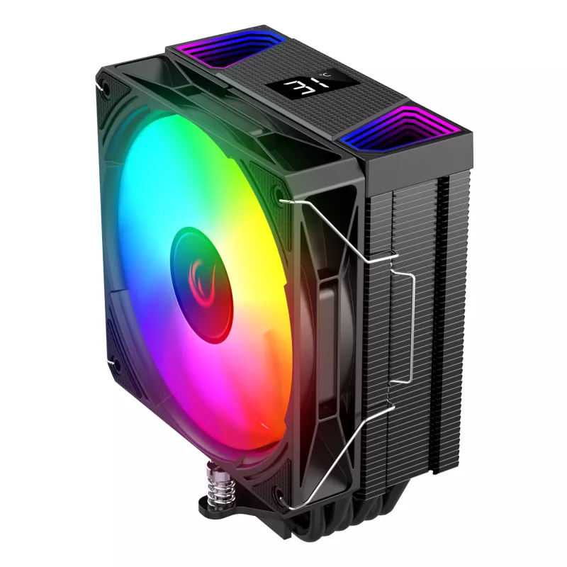 Rampage Octagon C70 Dissipatore CPU LGA1700/AM5 LCD ventola Infinity 120mm ARGB nero