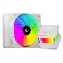 Rampage INFINITE V120 Dissipatore CPU a liquido all-in-one 120mm ARGB, indicatore di temperatura, bianco