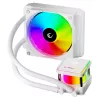 Rampage INFINITE V120 Dissipatore CPU a liquido all-in-one 120mm ARGB, indicatore di temperatura, bianco