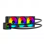 Rampage INFINITE V360 AIO Dissipatore CPU a liquido 360mm ARGB, display digitale temperatura, nero