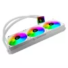 Rampage INFINITE V360 Dissipatore CPU a liquido all-in-one 360mm ARGB, indicatore di temperatura, bianco
