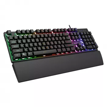 Rampage Fortuna Set tastiera, mouse e tappetino da gaming, 12800 DPI, nero