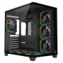 RAMPAGE SEALITE-BLACK Case PC Mid-Tower con vetro temperato, 7 ventole ARGB PWM, nero