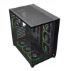 RAMPAGE SEALITE-BLACK Case PC Mid-Tower con vetro temperato, 7 ventole ARGB PWM, nero