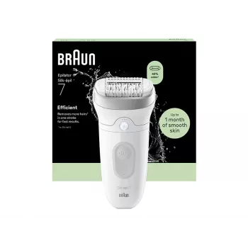 Epilatore Braun Silk-épil 7 SE7-011 argento/bianco
