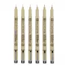 Set di penne fineliner Sakura Pigma Micron, 6 pezzi, nero