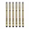 Set di penne fineliner Sakura Pigma Micron, 6 pezzi, nero