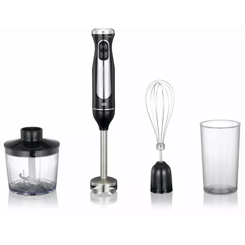 Melissa & Doug set mixer con tritatutto, frusta, bicchiere, nero e acciaio inox (16210069)