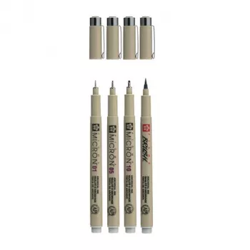 Sakura Pigma Micron set di penne fineliner Cool Gray da 4 pezzi