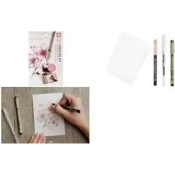 Sakura Cherry Blossom set di penne da disegno nero da 6 pezzi
