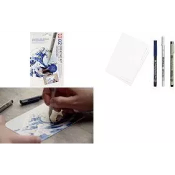 Sakura The Great Wave set di penne art nero 1 set