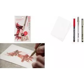 Sakura Samurai set da disegno nero 6 penne