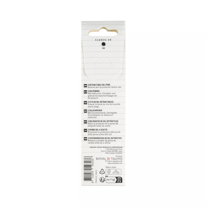 Sakura Gelly Roll Retractable Classic penna gel trasparente 0,4 mm punta fine