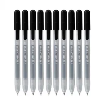 Sakura 9+1 Free Gelly Roll Retractable Classic penna gel trasparente 0,4 mm inchiostro nero confezione da 10