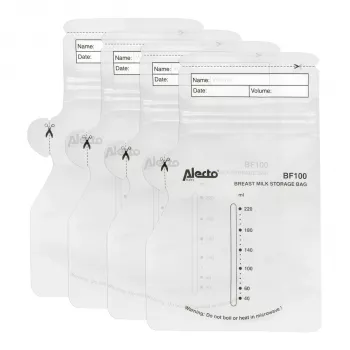 Alecto sacchetti per la conservazione del latte materno 220 ml, 100 pezzi (BF-100)