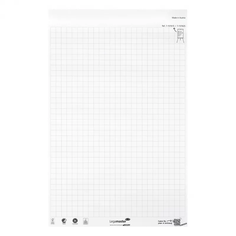 LEGAMASTER Sketch Eco Blocco di carta bianco brillante A2 confezione da 5