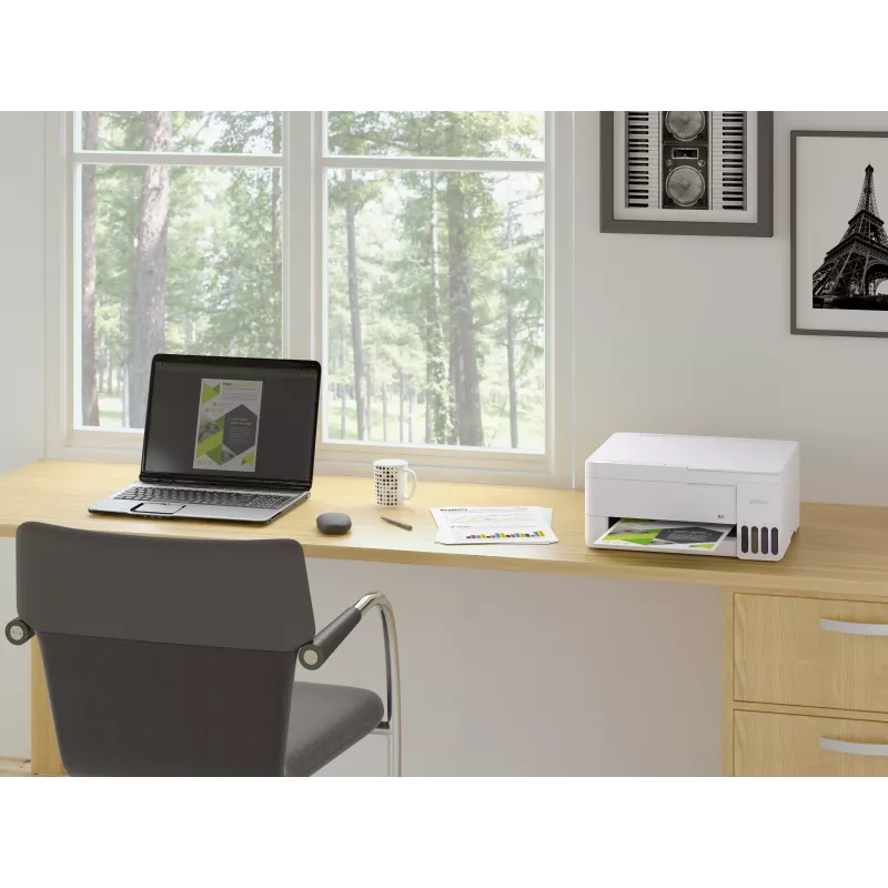 Epson EcoTank L3356 Stampante inkjet multifunzione, colore, A4, 33 ppm, USB, Wi-Fi, Bianco