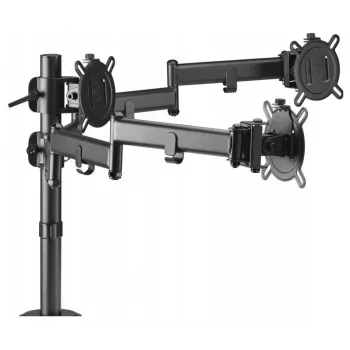 One For All DM2310 Supporto da scrivania per monitor singolo per schermi 13-27 pollici, portata 8 kg, VESA 75x75/100x100, Nero