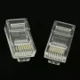 Gembird LC-8P8C-002/50 Connettore modulare RJ-45, trasparente, dorato, confezione da 50