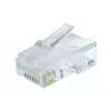 Gembird LC-8P8C-002/50 Connettore modulare RJ-45, trasparente, dorato, confezione da 50