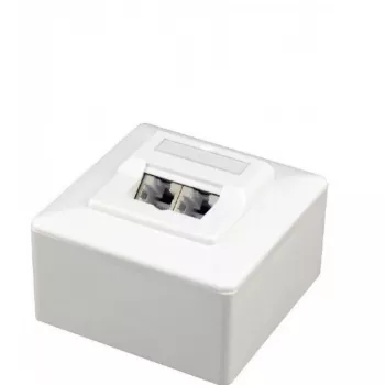 Gembird Cablexpert MWS-2S6-01 Presa con copertura RJ45 Cat.6 da incasso Bianco