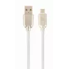 Gembird cavo USB 2.0 connettore maschio Type-A a connettore maschio Micro-B, 1 m, bianco, guaina TPE