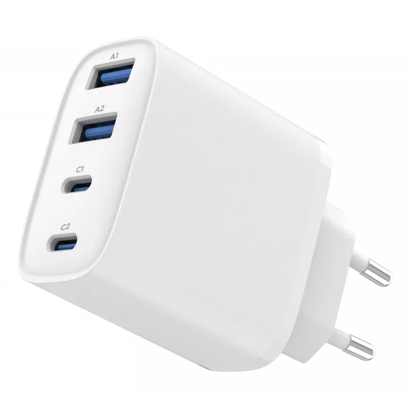 GEMBIRD TA-UC-2A2C-PD40-01-W GaN USB PD Caricabatterie a 4 porte, 40 W, bianco