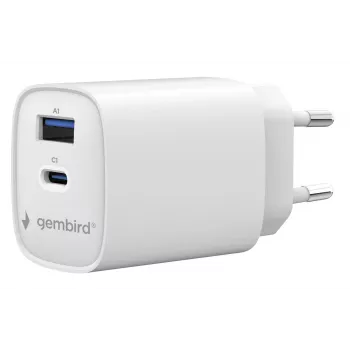Gembird TA-UC-1A1C-PD45-01-W alimentatore USB-C PD 45W bianco
