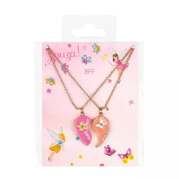 Souza! Set collane dell'amicizia per bambina, 2 pezzi, BFF cuore, migliore amica