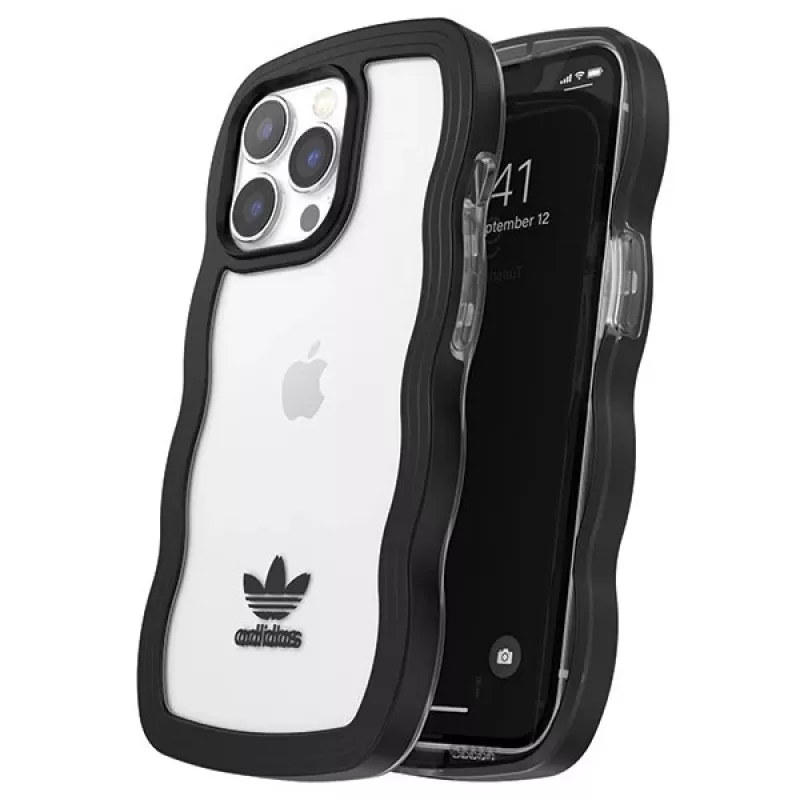 Adidas OR Wavy Case per iPhone 13 Pro / iPhone 13 6,1 inch Nero Trasparente