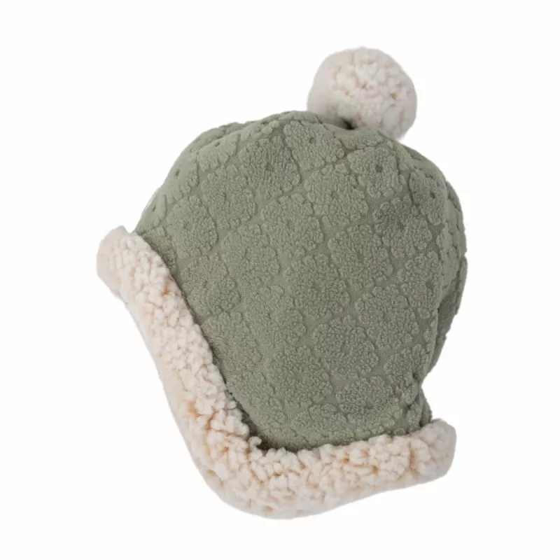 Lodger cappello invernale in pile doppio strato Elm verde salvia 1-2 anni