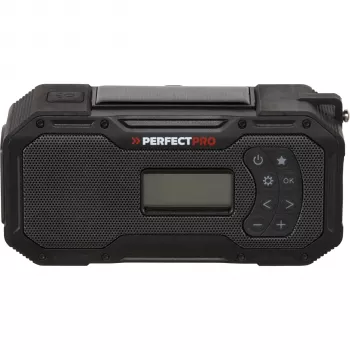 PerfectPro E-100 radio di emergenza con pannello solare, manovella, torcia LED, powerbank, AM/FM, IPX3